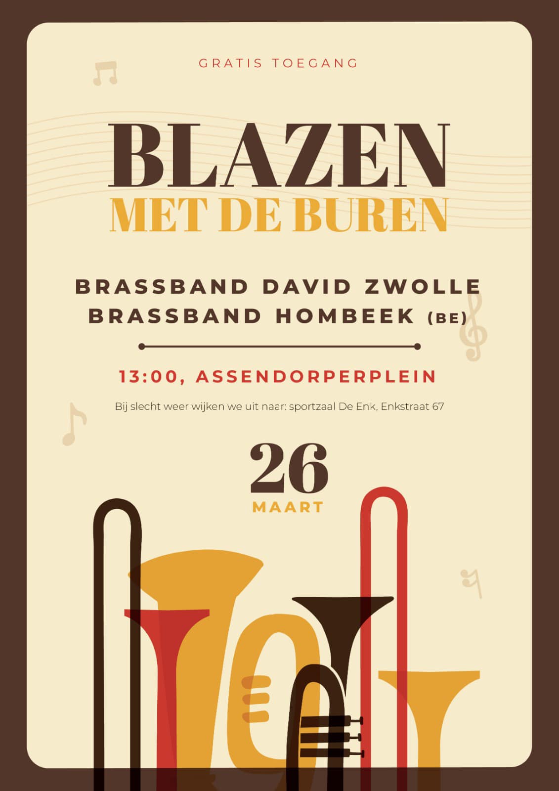 affiche Blazen met de Buren - Zwolle